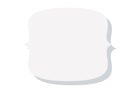 Blank Sticker with Decorative S Shape