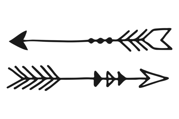 Boho Arrows Doodle: A Decorative Divider for Modern Design