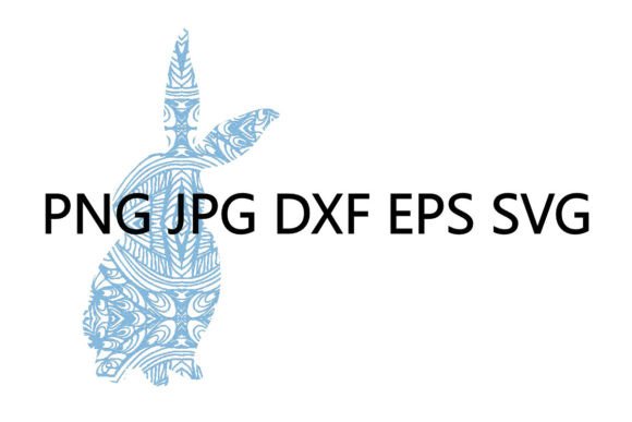 Bunny DXF Decorative Blue Set of 6 – A Versatile Design Kit for Creative Projects