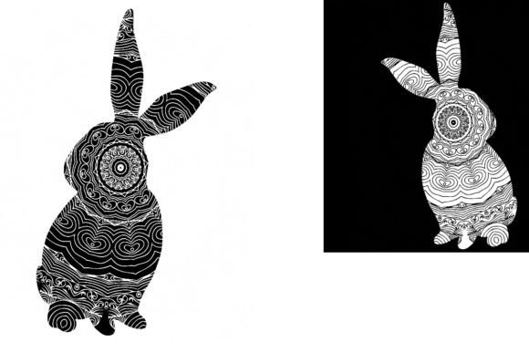Bunny Silhouette Decorative Set of 6: A Versatile Design Tool for Creative Projects