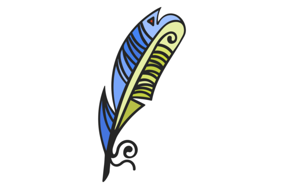 Color Fantasy Quill. Decorative Vintage: A Timeless Design Element for Modern Creatives