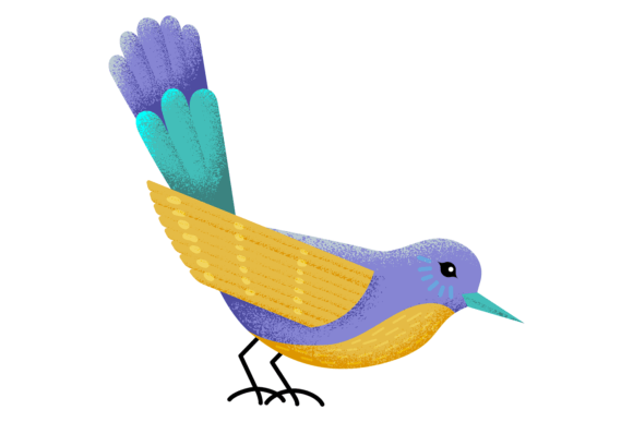 Decorative Bird. Colorful Exotic Animal.