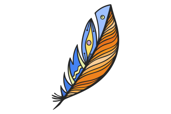 Decorative Feather: Colorful Texture Fan for Creative Projects