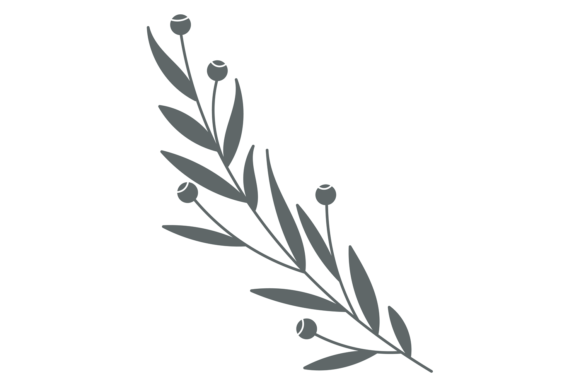 Decorative Floral Branch: Rustic Botany