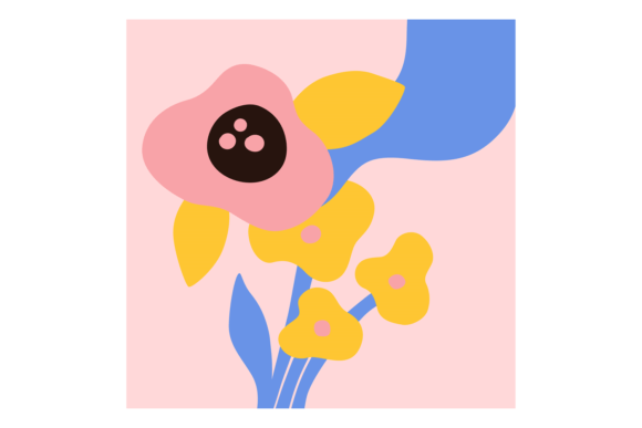 Decorative Floral Card. Minimalistic Square: A Strategic Tool for Creative Communication and Branding