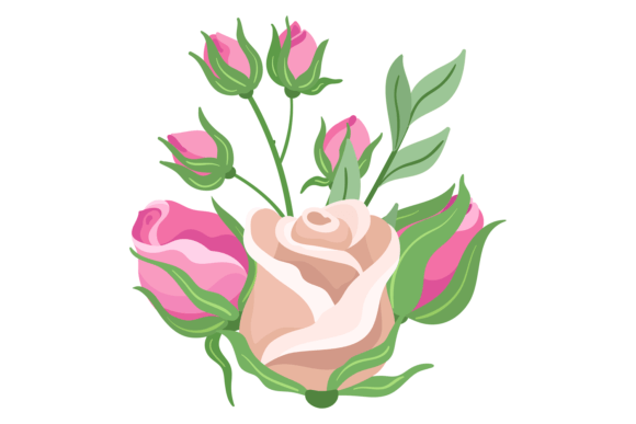 Decorative Flowers: Pink Rose Buds in Florals and Decor