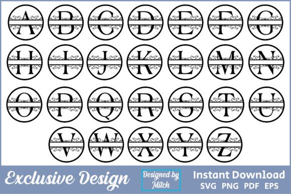 Decorative Split Monogram Letter Set A-Z: A Comprehensive Guide for Creative Projects