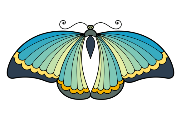Enhancing Creativity and Branding with the Decorative Blue Wings Butterfly Summer Image