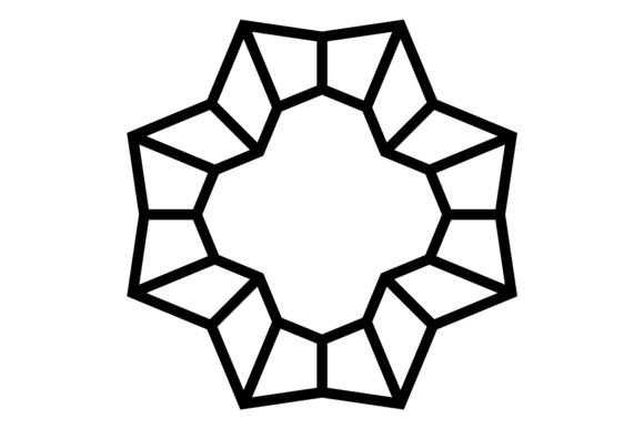 Enhancing Design with the Decorative Gem Icon: Jewel Shape Top View