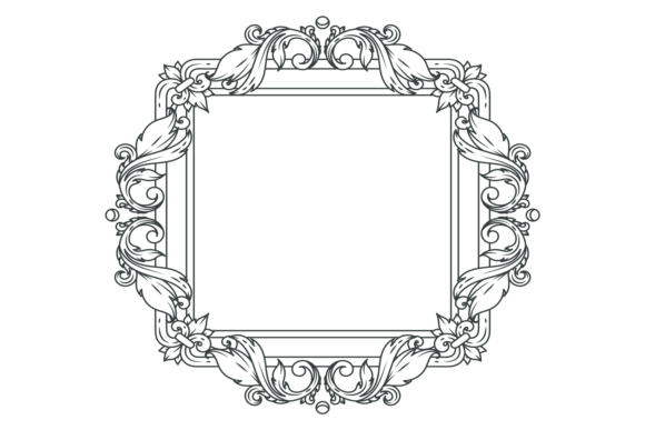 Flourish Filigree Frame: Decorative Border for Elegance and Style