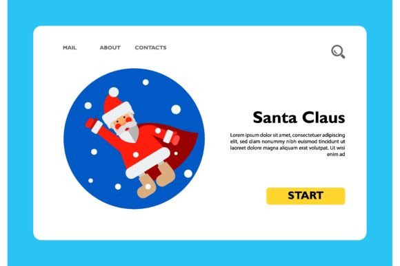 Flying Santa Claus in Circle: A Decorative Icon of Festive Joy