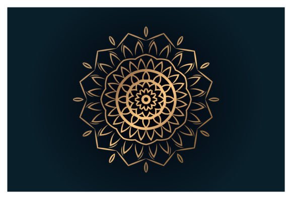 Golden Floral Star Mandala Decorative: A Premium Design Asset