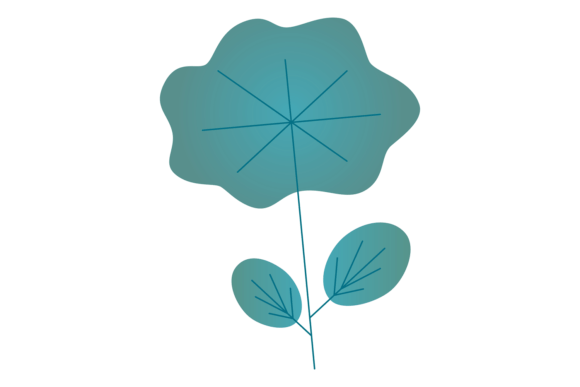 Green Leaf Icon: Decorative Floral Nature Element
