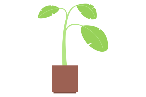Houseplant Color Icon: Home Decorative Green Botany for Design and Creativity