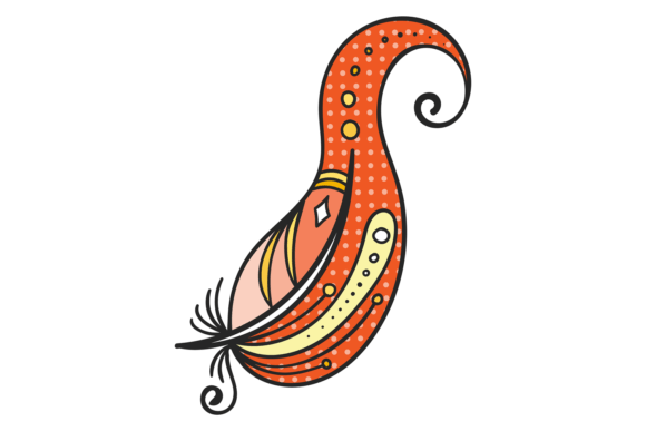 Indian Colorful Feather. Decorative Quil: A Vibrant Symbol of Culture and Craft