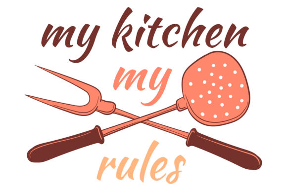Kitchen Rules Label: Decorative Element for Modern Culinary Spaces