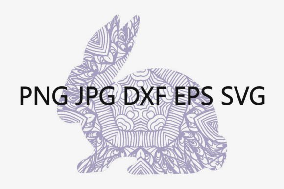 Lavender Decorative Rabbit Set of 6: A Versatile Digital Design Collection for Creative Projects