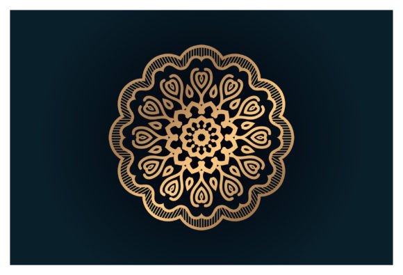 Modern Decorative Golden Luxury Circular Design