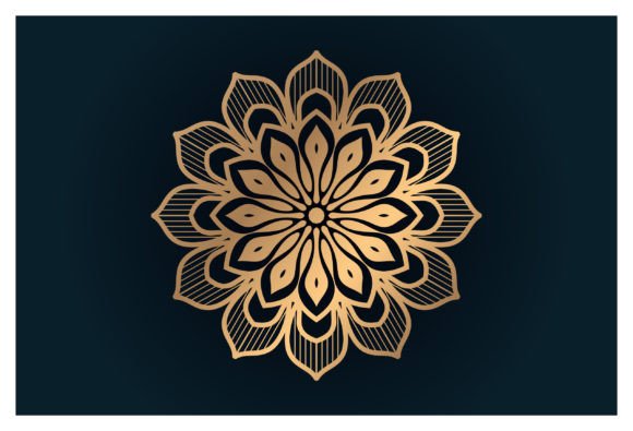 Modern Decorative Golden Luxury Mandala Design: Strategic Use for Enhanced Creativity and Branding