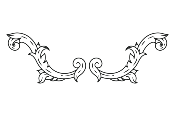 Ornate Header with Decorative Filigree Elements
