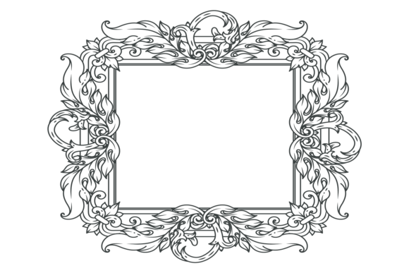 Ornate Vintage Frame: Decorative Baroque Elegance