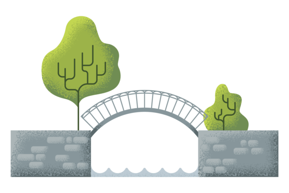Park Bridge. Decorative Stone Structure – A Strategic Element for Design and Branding