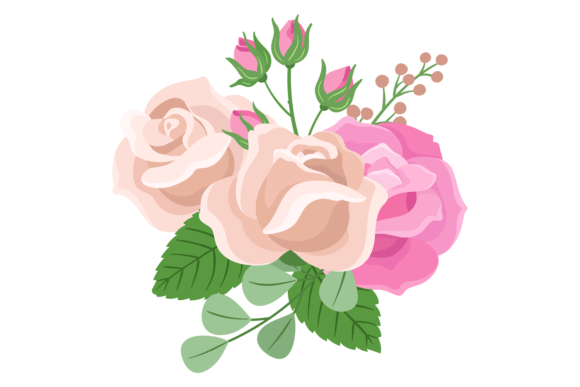 Rose Bouquet. Floral Print. Decorative F: A Stylish Typeface for Creative Projects