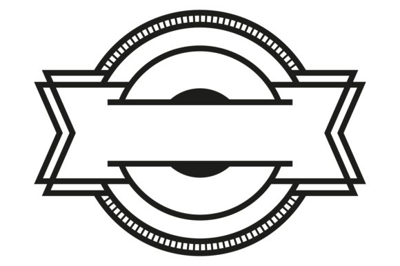 Round Blank Label in Retro Decorative St