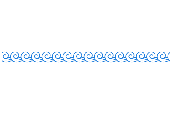 Tidy Wave Decorative Divider Blue Line