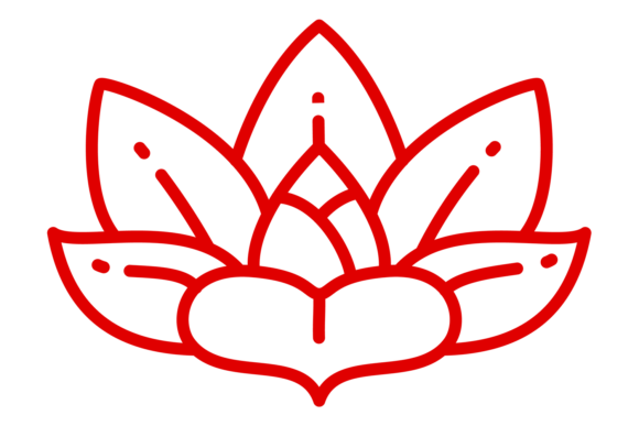 Understanding the Red Line Lotus Flower Icon: A Decorative Design Element for Modern Visuals
