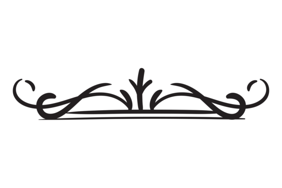 Vintage Curve Header. Decorative Black L: A Timeless Design Element for Modern Creatives