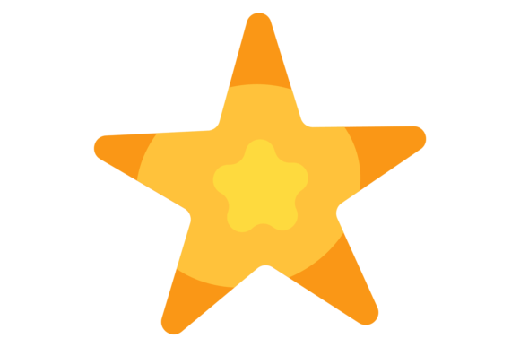 Yellow Star Icon with Decorative Sparkle: A Versatile Design Element